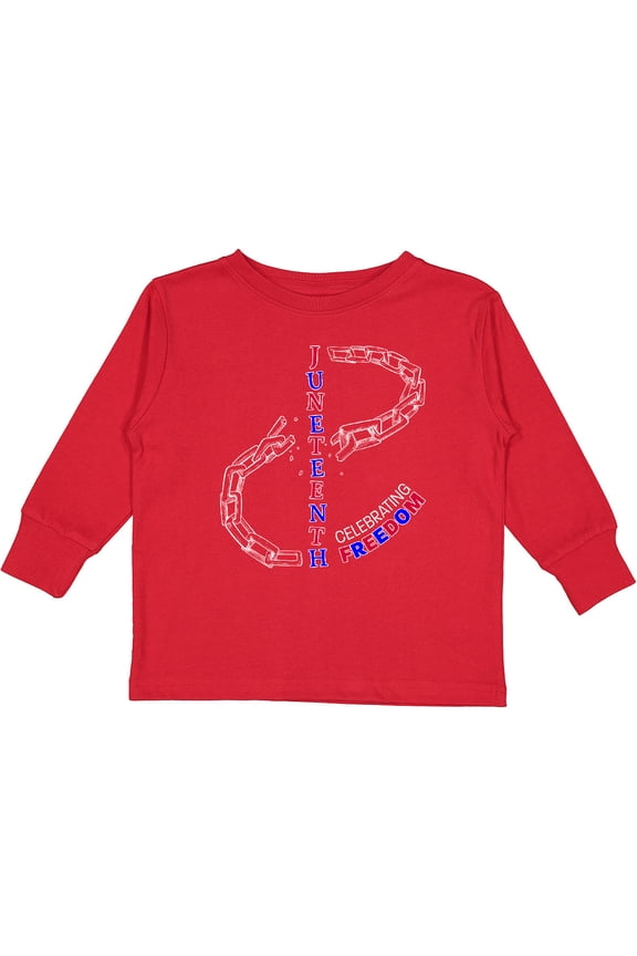 Juneteenth-Celebrating Freedom- breaking chains Boys or Girls Long Sleeve Toddler T-Shirt