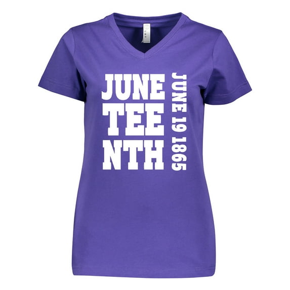 Inktastic Juneteenth June 19, 1865 Women's V-Neck T-Shirt
