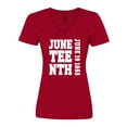 thumbnail image 1 of Inktastic Juneteenth June 19, 1865 Women's V-Neck T-Shirt, 1 of 5