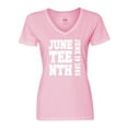 thumbnail image 1 of Inktastic Juneteenth June 19, 1865 Women's V-Neck T-Shirt, 1 of 5