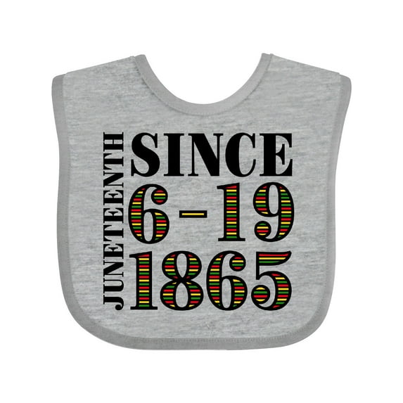 Inktastic Juneteenth Since 6-19-1865 Boys or Girls Baby Bib