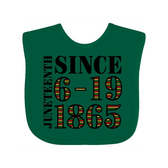 Inktastic Juneteenth Since 6-19-1865 Boys or Girls Baby Bib