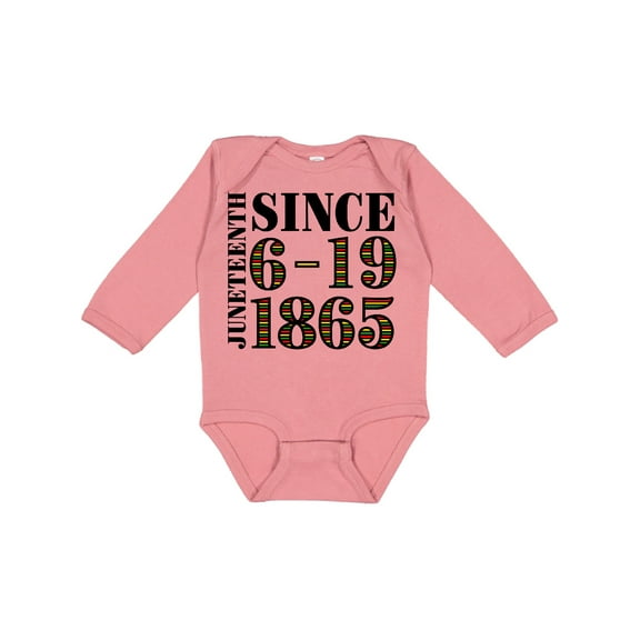 Inktastic Juneteenth Since 6-19-1865 Boys or Girls Long Sleeve Baby Bodysuit