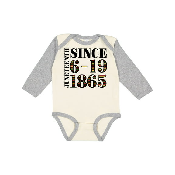 Inktastic Juneteenth Since 6-19-1865 Boys or Girls Long Sleeve Baby Bodysuit