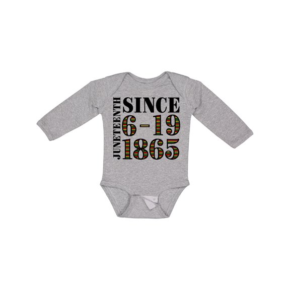 Inktastic Juneteenth Since 6-19-1865 Boys or Girls Long Sleeve Baby Bodysuit