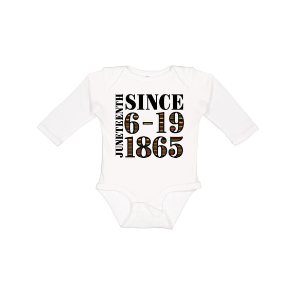 Inktastic Juneteenth Since 6-19-1865 Boys or Girls Long Sleeve Baby Bodysuit
