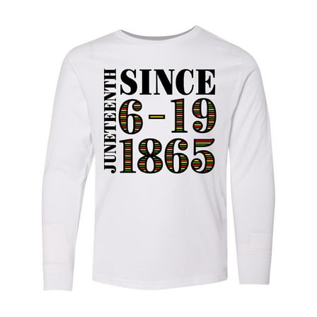 Inktastic Juneteenth Since 6-19-1865 Long Sleeve Youth T-Shirt