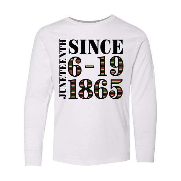 Inktastic Juneteenth Since 6-19-1865 Long Sleeve Youth T-Shirt