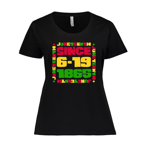 Inktastic Juneteenth Since 6-19-1865 Women's Plus Size T-Shirt