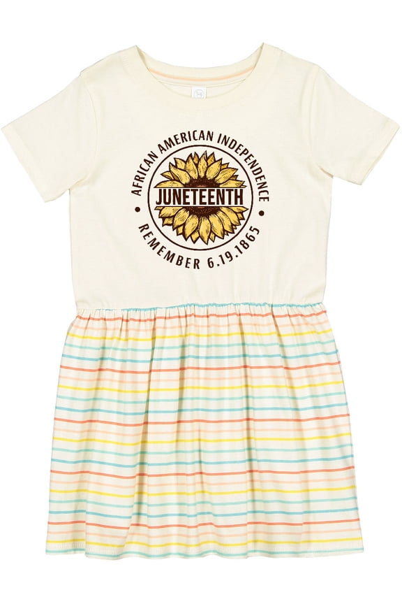 Juneteenth Sunflower Design Girls Toddler Dress