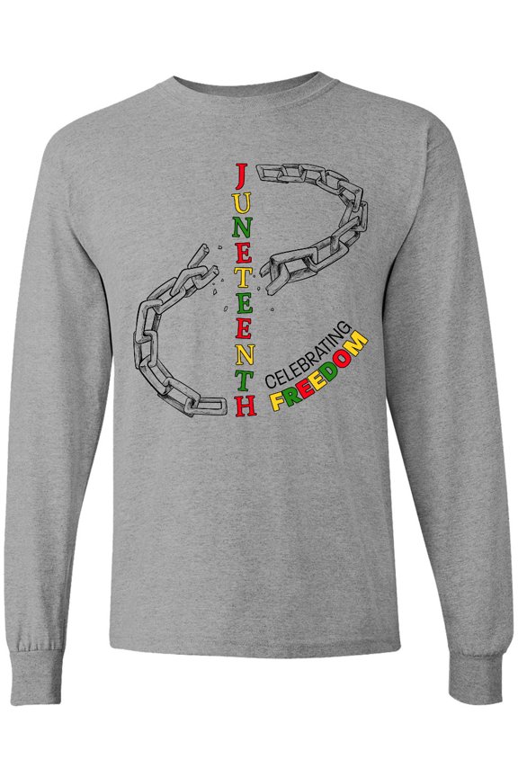 Juneteenth-celebrating Freedom Breaking Chains Long Sleeve T-Shirt