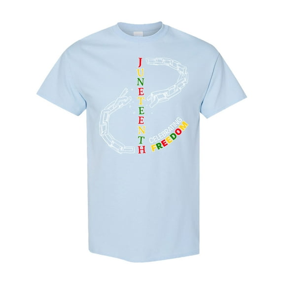 Inktastic Juneteenth-celebrating Freedom Breaking Chains T-Shirt