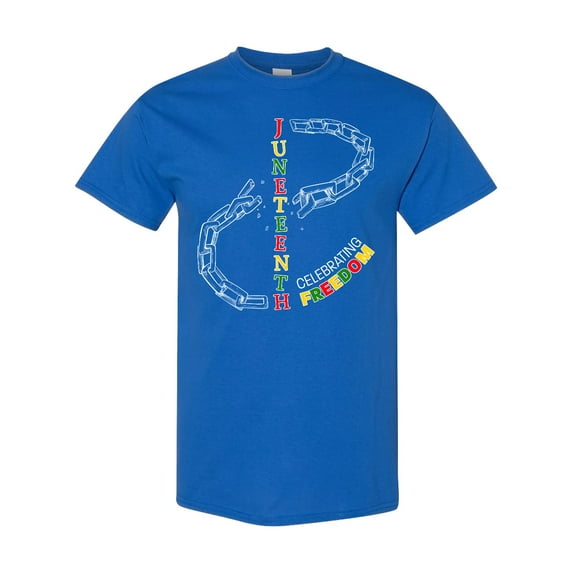 Inktastic Juneteenth-celebrating Freedom Breaking Chains T-Shirt