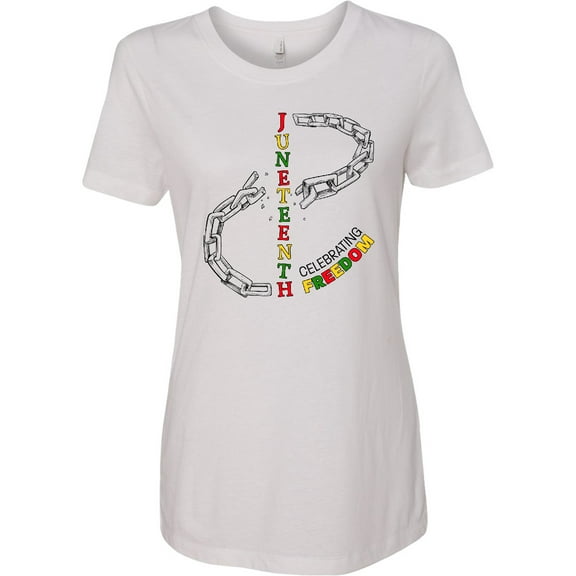 Inktastic Juneteenth-celebrating Freedom Breaking Chains Women's T-Shirt