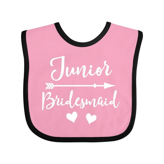 Inktastic Junior Bridesmaid Bridal Party Wedding Girls Baby Bib
