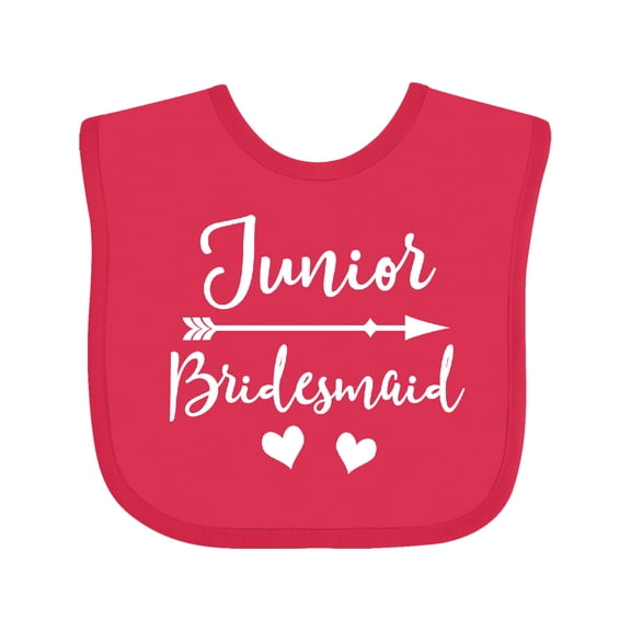 Inktastic Junior Bridesmaid Bridal Party Wedding Girls Baby Bib