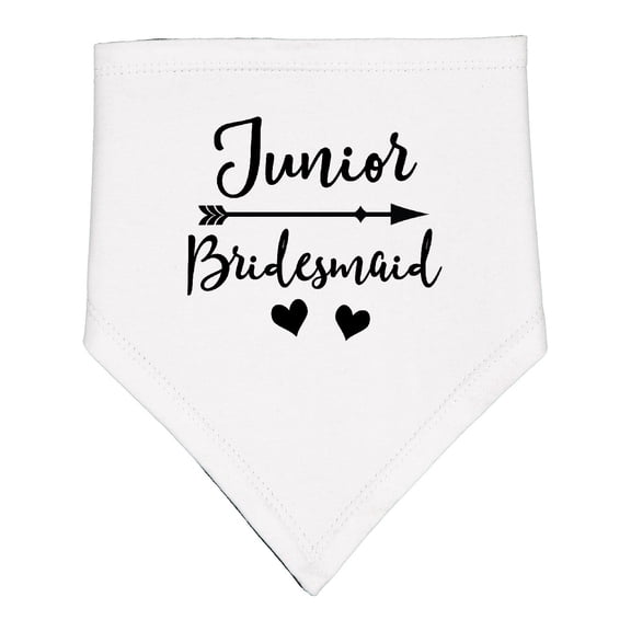 Inktastic Junior Bridesmaid Wedding Bridal Party Baby Bandana Bib