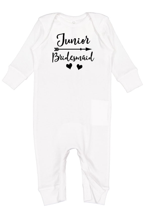 Junior Bridesmaid Wedding Bridal Party Baby Romper Coveralls