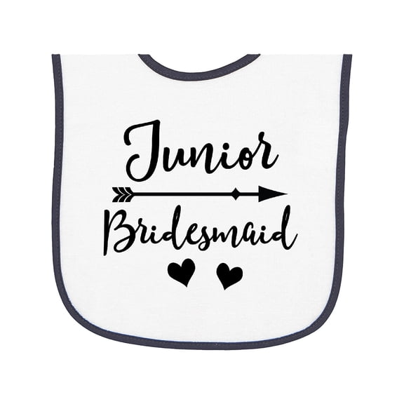 Inktastic Junior Bridesmaid Wedding Bridal Party Baby Terry Cloth Bib