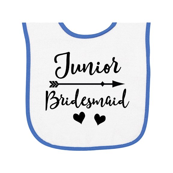Inktastic Junior Bridesmaid Wedding Bridal Party Baby Terry Cloth Bib