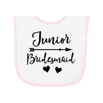 Inktastic Junior Bridesmaid Wedding Bridal Party Baby Terry Cloth Bib