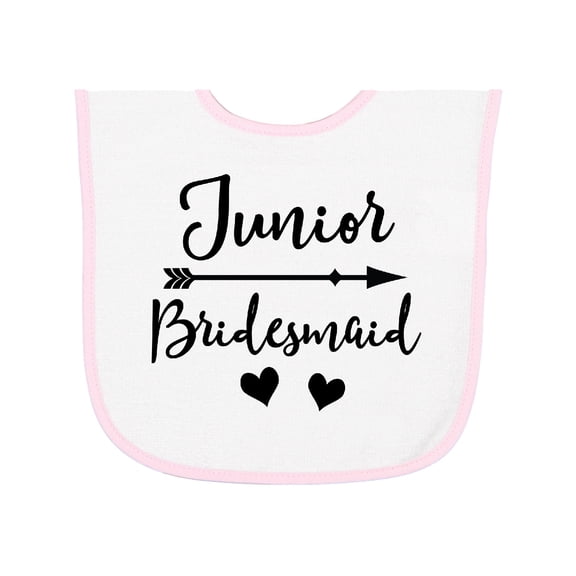 Inktastic Junior Bridesmaid Wedding Bridal Party Baby Terry Cloth Bib