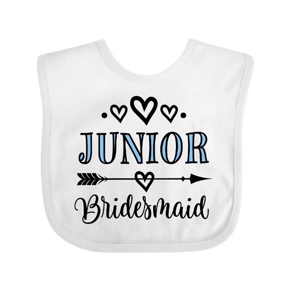 Inktastic Junior Bridesmaid Wedding Bridal Party Girls Baby Bib