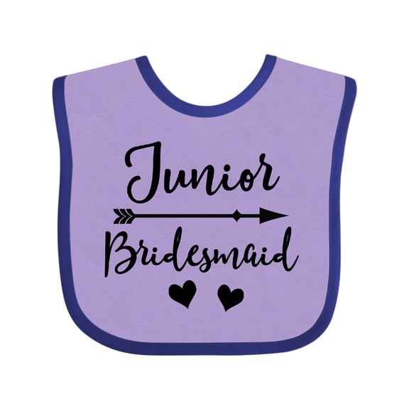Inktastic Junior Bridesmaid Wedding Bridal Party Girls Baby Bib