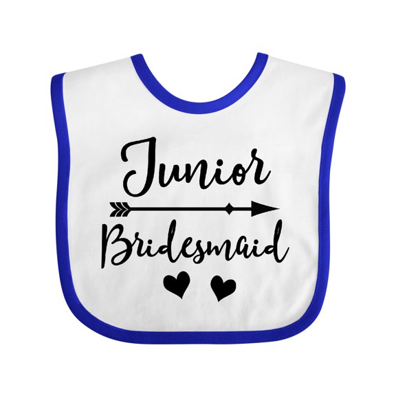 Inktastic Junior Bridesmaid Wedding Bridal Party Girls Baby Bib