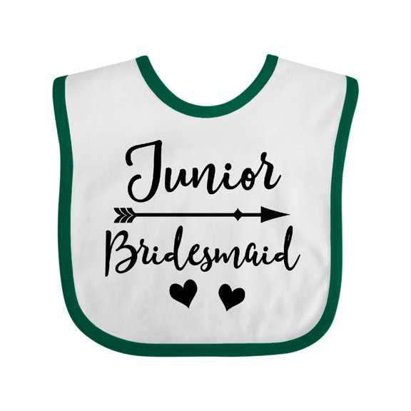 Inktastic Junior Bridesmaid Wedding Bridal Party Girls Baby Bib