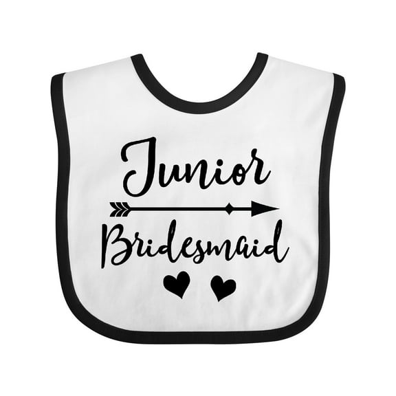 Inktastic Junior Bridesmaid Wedding Bridal Party Girls Baby Bib