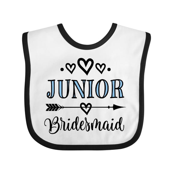 Inktastic Junior Bridesmaid Wedding Bridal Party Girls Baby Bib
