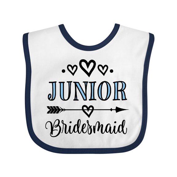 Inktastic Junior Bridesmaid Wedding Bridal Party Girls Baby Bib