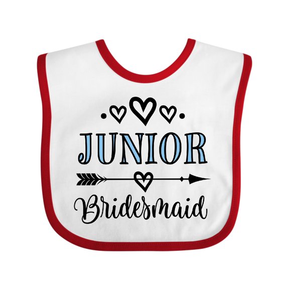 Inktastic Junior Bridesmaid Wedding Bridal Party Girls Baby Bib
