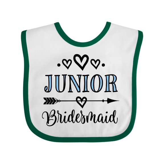 Inktastic Junior Bridesmaid Wedding Bridal Party Girls Baby Bib