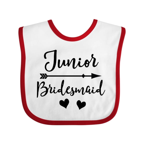 Inktastic Junior Bridesmaid Wedding Bridal Party Girls Baby Bib