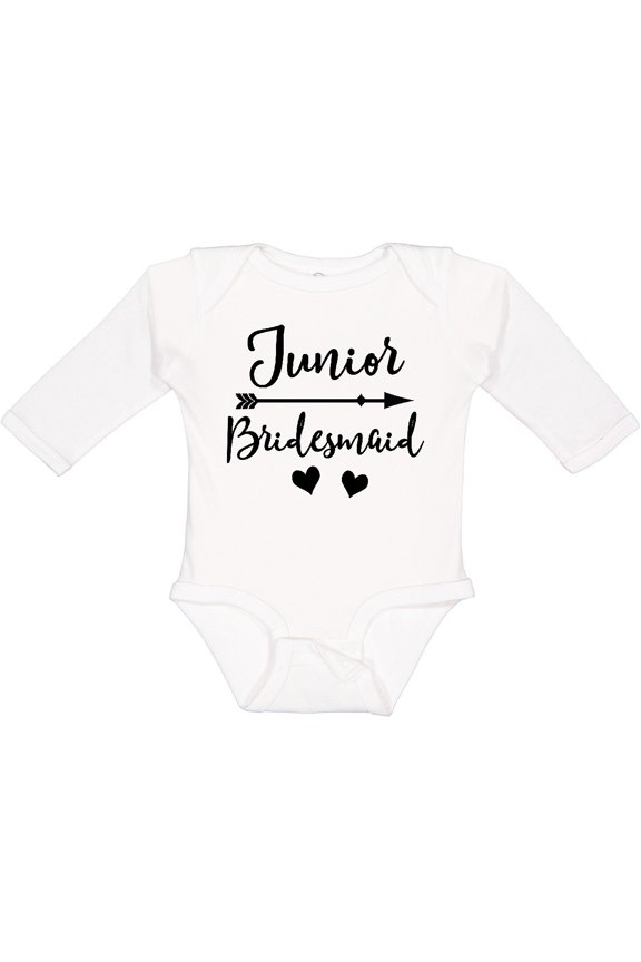 Junior Bridesmaid Wedding Bridal Party Girls Long Sleeve Baby Bodysuit