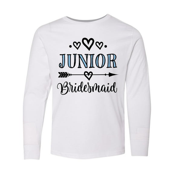 Inktastic Junior Bridesmaid Wedding Bridal Party Long Sleeve Youth T-Shirt