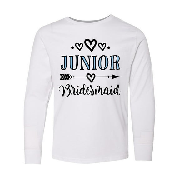 Inktastic Junior Bridesmaid Wedding Bridal Party Long Sleeve Youth T-Shirt