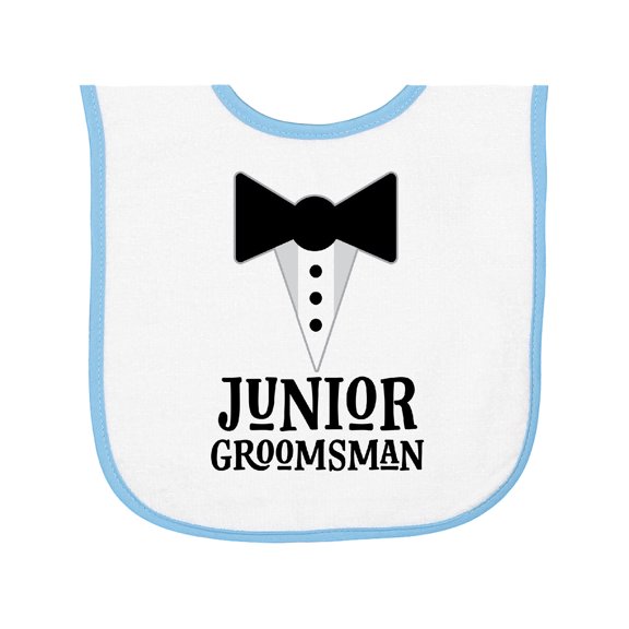 Inktastic Junior Groomsman Bridal Party Wedding Baby Terry Cloth Bib