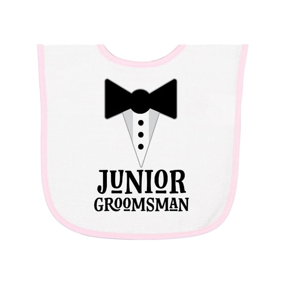 Inktastic Junior Groomsman Bridal Party Wedding Baby Terry Cloth Bib