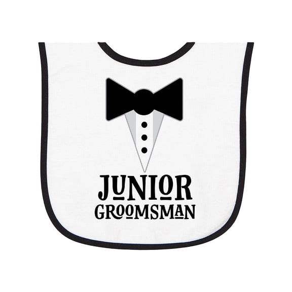 Inktastic Junior Groomsman Bridal Party Wedding Baby Terry Cloth Bib