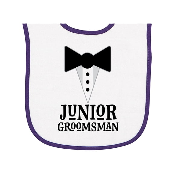 Inktastic Junior Groomsman Bridal Party Wedding Baby Terry Cloth Bib