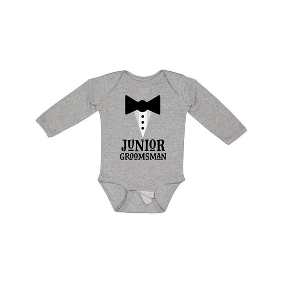 Inktastic Junior Groomsman Bridal Party Wedding Boys Long Sleeve Baby Bodysuit