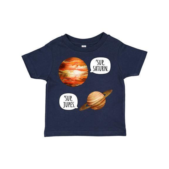 Inktastic Jupiter and Saturn Space Humor "Sup Saturn", "Sup Jupes" Boys or Girls Toddler T-Shirt