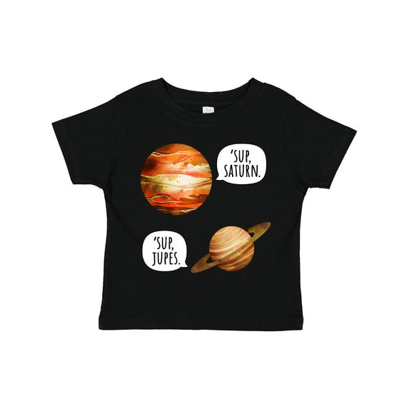 Inktastic Jupiter and Saturn Space Humor "Sup Saturn", "Sup Jupes" Boys or Girls Toddler T-Shirt