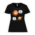 thumbnail image 1 of Inktastic Jupiter and Saturn Space Humor "Sup Saturn", "Sup Jupes" Women's Plus Size T-Shirt, 1 of 5