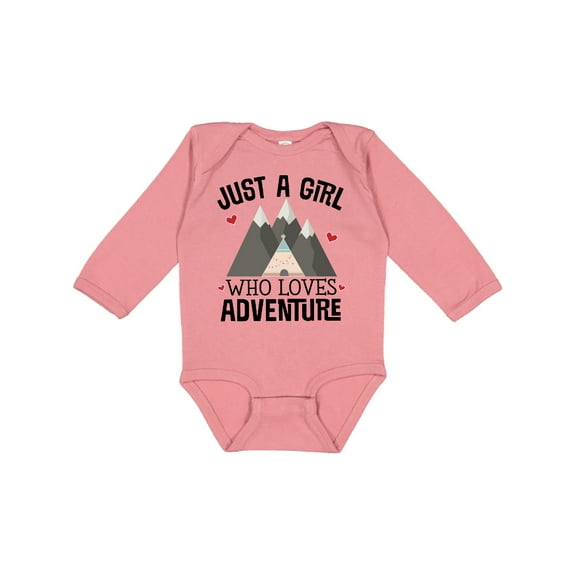 Inktastic Just A Girl Who Loves Adventure Girls Long Sleeve Baby Bodysuit