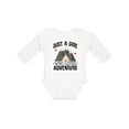 thumbnail image 1 of Inktastic Just A Girl Who Loves Adventure Girls Long Sleeve Baby Bodysuit, 1 of 5