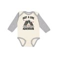 thumbnail image 1 of Inktastic Just A Girl Who Loves Adventure Girls Long Sleeve Baby Bodysuit, 1 of 5